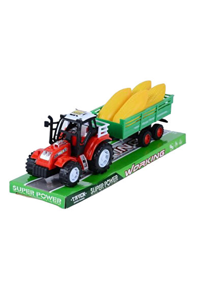Krista Tractor de jucărie cu remorcă de porumb