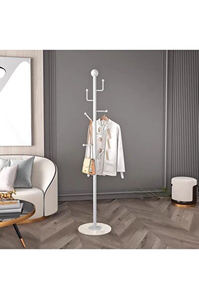 POWER شماعة ملابس معدنية قائمة بذاتها بقاعدة من الرخام، توفر مساحة لتعليق الم...