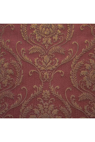 Zambaiti Textile wallpaper, classic baroque pattern, burgundy and gold,