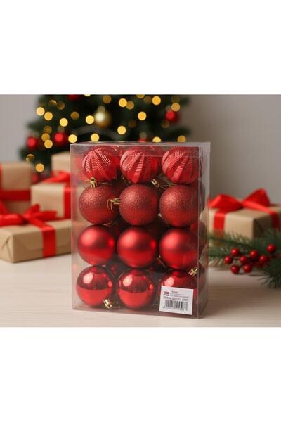 Adana Pasta Malzemeleri ERT-YIL-25307-KRMZ ΧΡΙΣΤΟΥΓΕΝΝΙΑΤΙΚΗ ΜΠΑΛΑ ΚΟΚΚΙΝΗ ΑΣ...