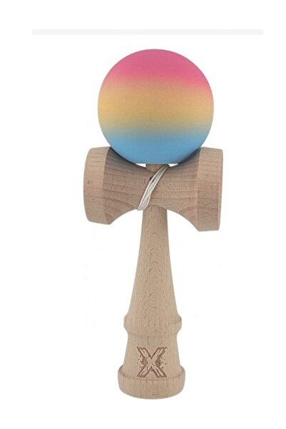 OEM Kendama Profesională X din Lemn cu Bilă Degrade Multicolor – Joc de Dexte...