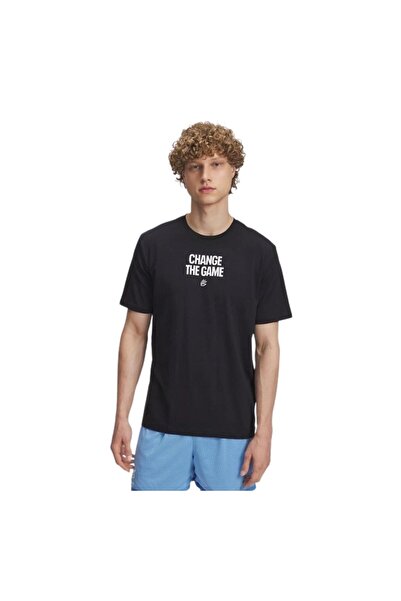 Under Armour A6007304-001 تي شيرت رجالي أسود من كاري بلايابل 1