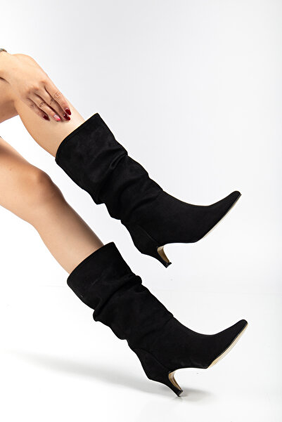 MARSEDO حذاء نسائي يومي ذو مقدمة مدببة وذو كشكشة من تويريس