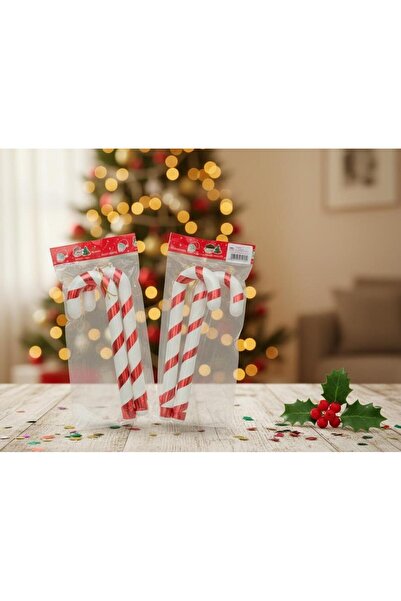 Adana Pasta Malzemeleri ERT-YIL-25201 Bastoane de Crăciun 2 bucăți 25 CM