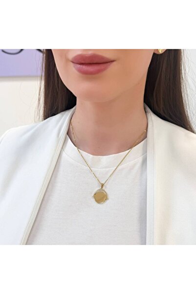 Bijuteria SORELLY Lanț cu pandantiv gravabil Spinner din argint