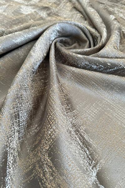 ASDİVA Jacquard Woven Drawstring Extrafoam Single Panel Non-Pleated Glitter Detailed Size Options Available Cream Salmon Background Curtain