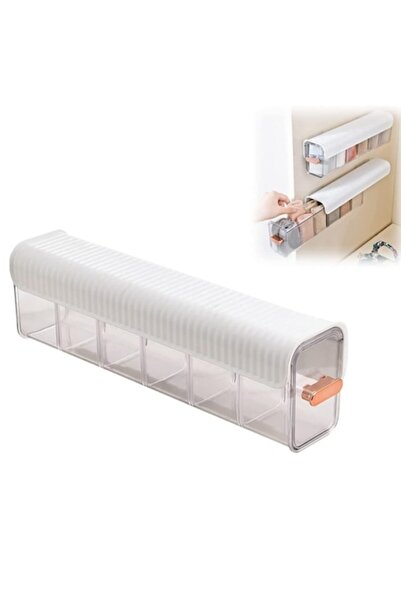 HAPPY JOKER Wall organizer for underwear and small accessories, 36 x 10 x 8 cm, white-transparent -