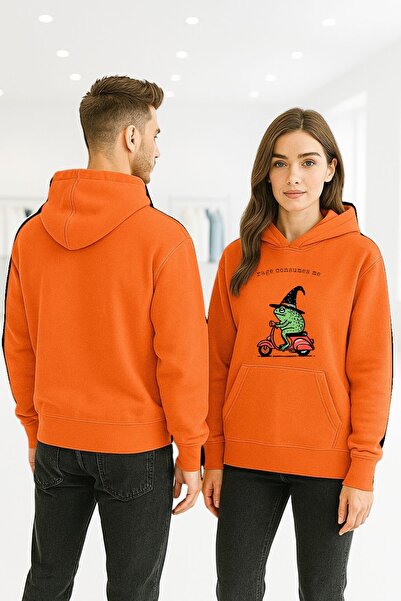 ArtYus Φούτερ Unisex Γυναικείο/Ανδρικό Βαμβακερό oversized με κουκούλα Frog μ...