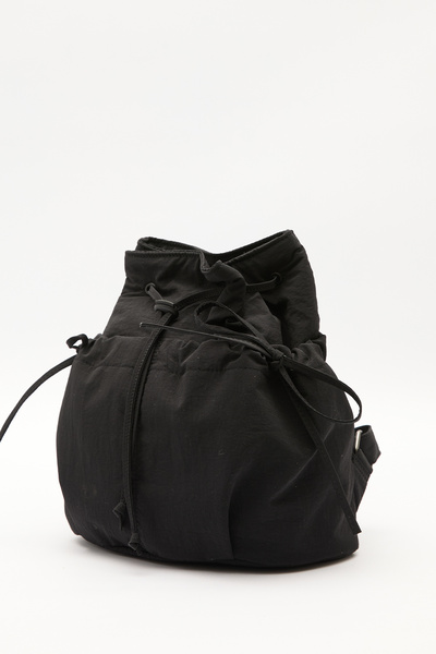 Manuka Backpack with Drawstring Detail Black