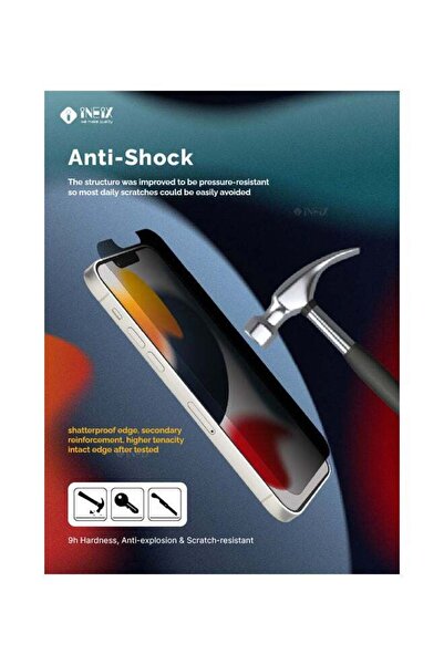 ineix واقي شاشة من الزجاج المقوى للخصوصية لهاتف Apple iPhone 13 Pro Max