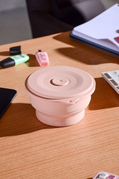 Le murano Mori Air-Tight Round Collapsible Silicone Storage Container 400 ml | Pink