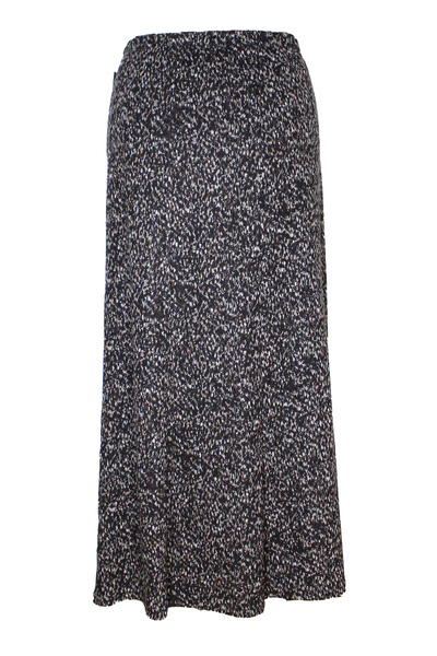 HESNA Women's Betül 8-Piece Elastic Drop Pattern Transitional Quality Black Skirt