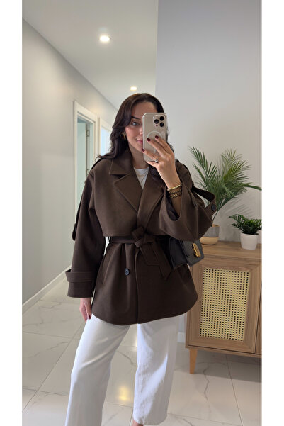 BİRCANÇİL Palton cu curea maro Wotre