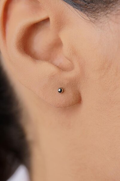 Fiyonk Kuyumculuk 14 Ayar Altın Mini Yuvarlak Top Küpe