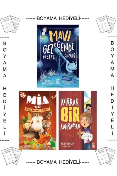 Timaş Çocuk Boyamalı Mavi Gezegende Neler Oluyor Mia ve Bazı Şekerli Şeyler K...