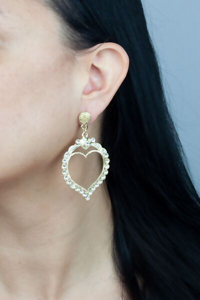 Liveyn Design Zircon Stone Heart Earrings