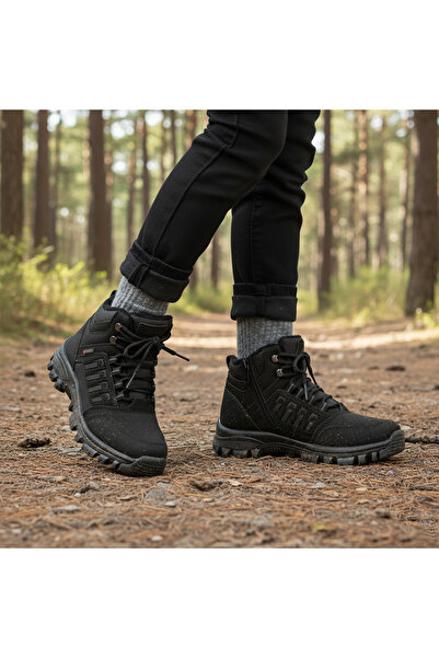 Elit Xstep 9374 Μαύρες Ανδρικές Μπότες Άνετες με Ζεστή Επένδυση, Ανθεκτικές στο Ψυχρό