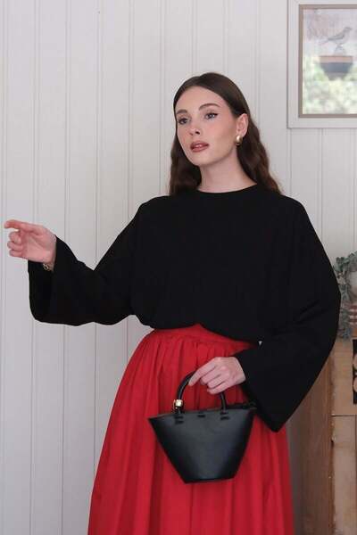 Ceylan Otantik Black Long Sleeve Basic Body