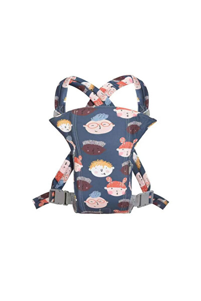 Krista Marsupiu ergonomic din bumbac pentru bebeluși, Happy Kids, albastru marin