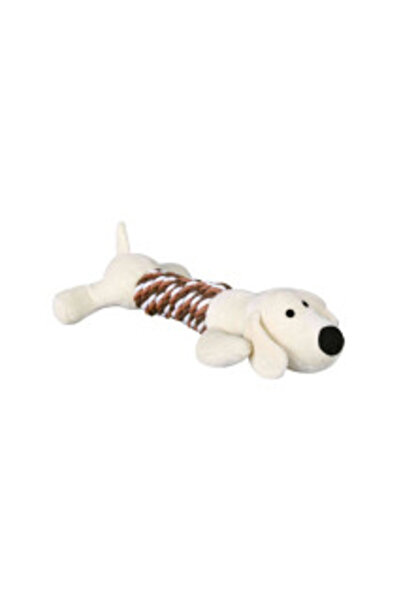 Trixie Dog Toy with Rope, Plush, With Squeaker, 32 cm, 35894