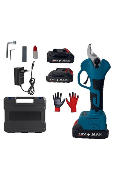 HAPPY JOKER Foarfece electrice de grădină, 48V 9700mAh, lamă carbon/tungsten,...