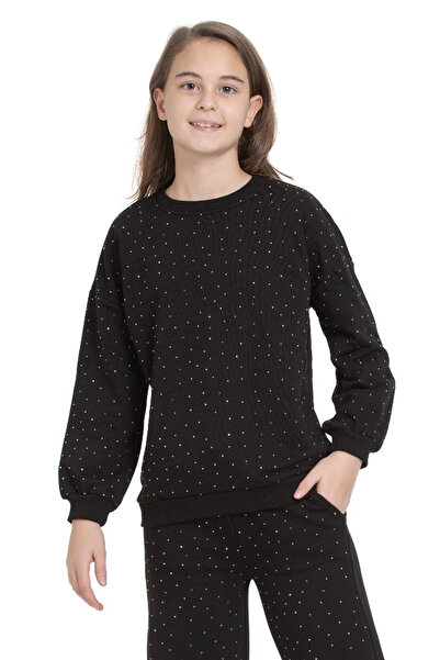 MODANINO Girl's Stone Decorated Top and Bottom Set - 3 Yarns 4-12 Years Old 12392