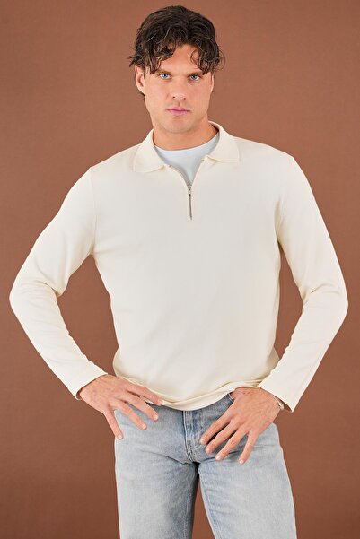 ALEXANDERGARDI Zippered Polo Collar Sweater