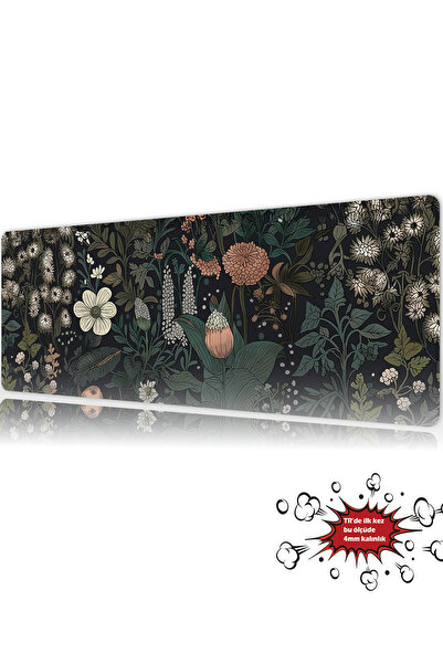 urzuva Midnight Garden 90x40 4MM Kalınlık Premium Gaming oyuncu mousepad, Ant...
