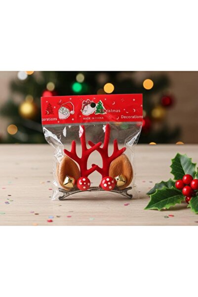 Adana Pasta Malzemeleri ERT-YIL-25105 YILBAŞI TOKA GEYİK BOYNUZ KULAKLI 2 PARÇA