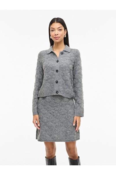 VILA Strickjacke VIAERY Geknöpfte