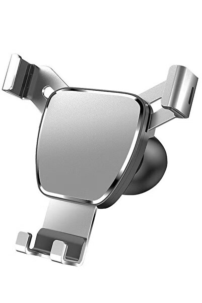 Generic حامل هاتف السيارة (فضي أسود) - فتحة تهوية/لوحة القيادة، تثبيت بالجاذبية، متوافق مع مقاسات 4.7-7.2 بوصة