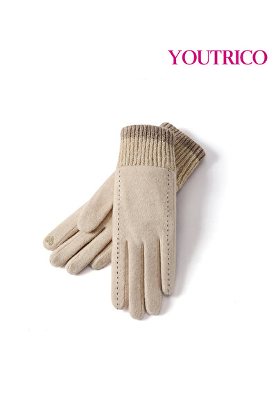 Youtrico قفازات كشمير شتوية نسائية - مقاومة للرياح، محبوكة بشاشة تعمل باللمس،...