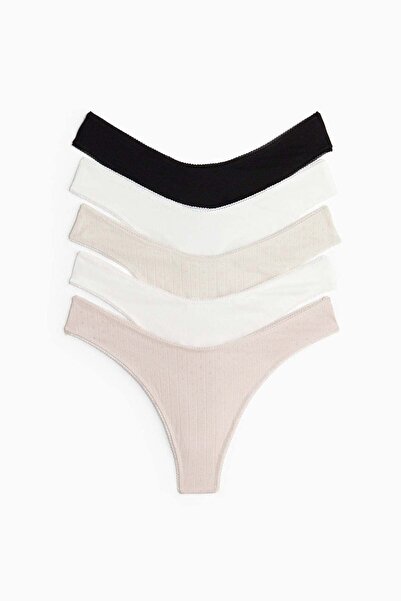 H&M 5-pack cotton thong briefs