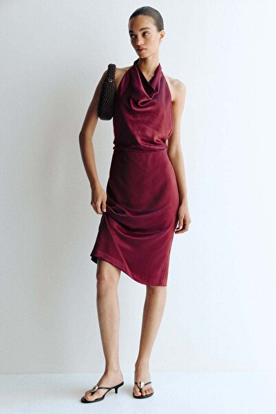 H&M Halterneck satin dress