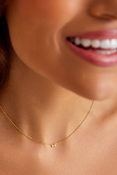 art and crafts jewelry Gümüş H Harf Kolye