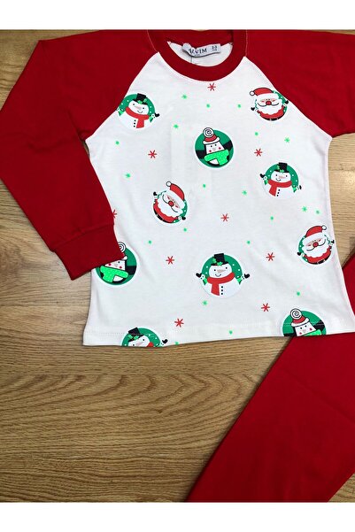ALVİM KİDS Girls and Boys (Unisex) New Year's Pajama Set