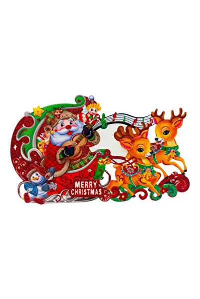 Sofia Store Sticker decorativ de Crăciun, multicolor, 30×17.5cm