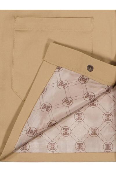 Pierre Cardin Shirt Collar 6-9 Years Old Coat - Beige 8-9 Years Old