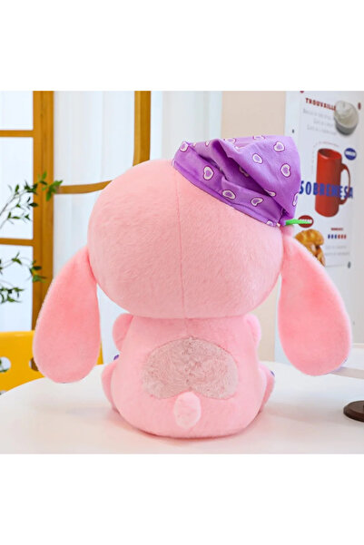 ABYZ Stitch Plush Toy with Light Pink Hat – 23cm Cartoons 3+ Years