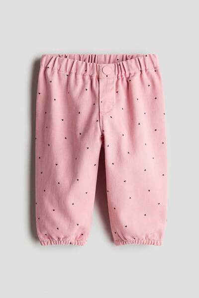 H&M Printed cotton twill trousers