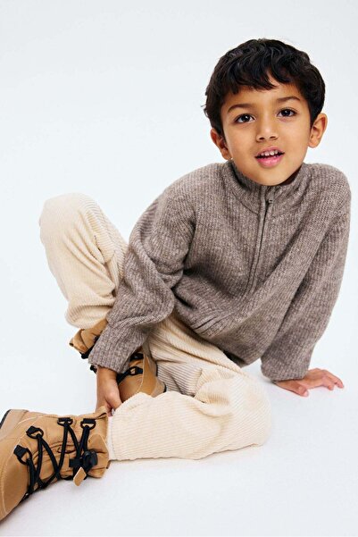 H&M Rib-knit zip cardigan