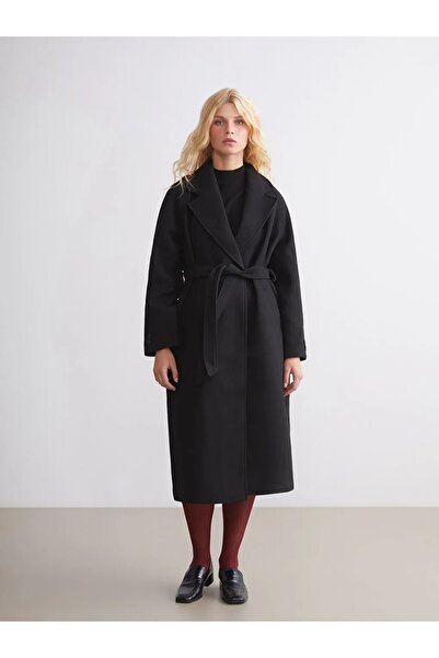 LC Waikiki Xside Double-Breasted Collar Women's Cashmere Coat