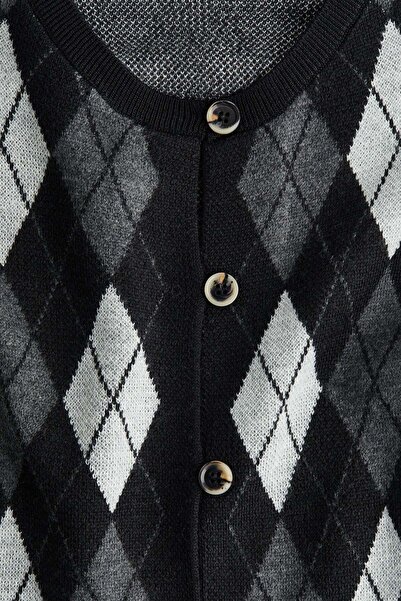 H&M Wool-blend jacquard-knit waistcoat