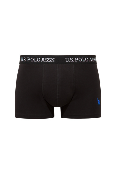 U.S. Polo Assn. 80651 Gri Melanj - Saks - Siyah 3 lü Boxer