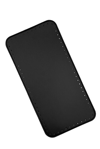 Lady Moss Rectangular Bag Base Faux Leather Length 30 cm - Width 15 cm (Black)