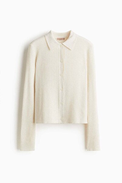 H&M Rib-knit collared cardigan