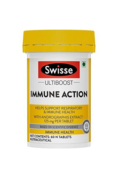 swisse إيميون أكشن (60 قرصًا) مع فيتامين سي لتعزيز المناعة وصحة الجهاز التنفسي