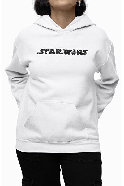 Fuddy Moda Unisex Luke Skywalker Back Printed Hooded Sweatshirt, Oversized Star Wars Themed Hoodie