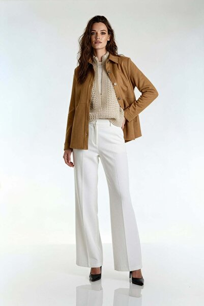 UTOPIAN Dikiş Detaylı Süet Gömlek