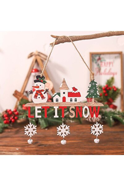 Sofia Store Decoratiune de Craciun din Lemn, cu Snur pentru Agatare in Brad, ...